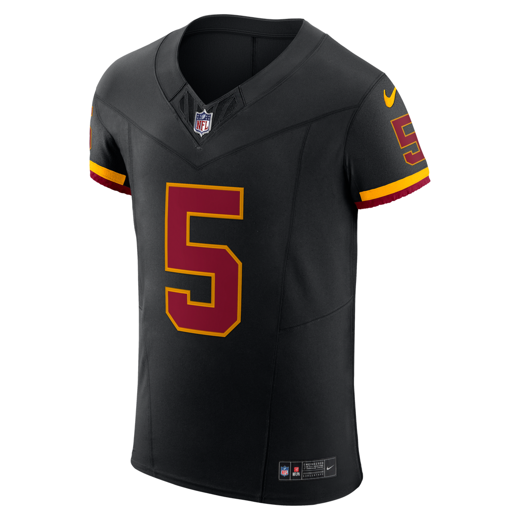Washington Commanders Jayden Daniels Black Alternate Vapor F.U.S.E. Elite Football Jersey