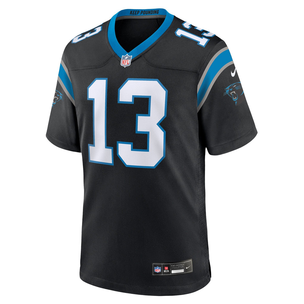 Carolina Panthers Hunter Renfrow Black Team Game Football Jersey