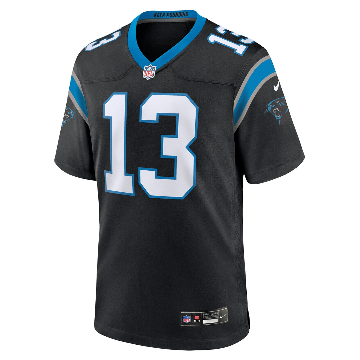 Carolina Panthers Hunter Renfrow Black Team Game Football Jersey
