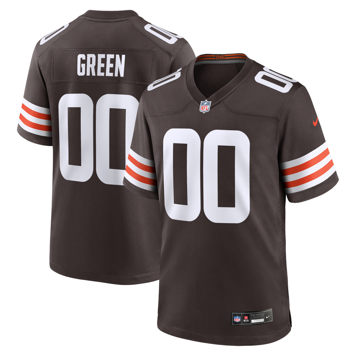 Cleveland Browns Taylen Green Brown Game Football Jersey