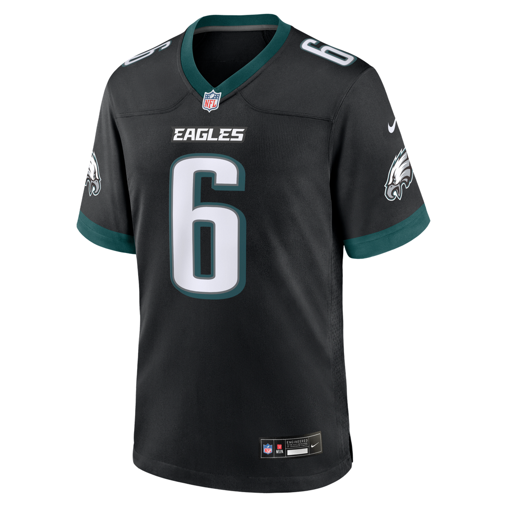 Philadelphia Eagles DeVonta Smith Black Alternate Game Football Jersey