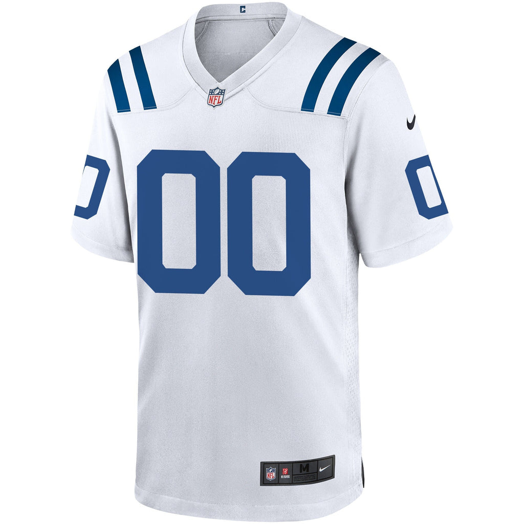 Indianapolis Colts White Custom Game Football Jersey