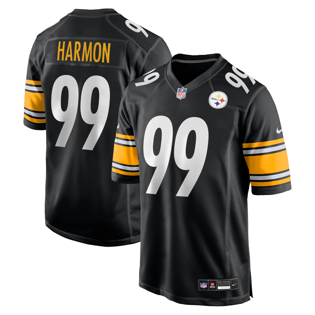 Pittsburgh Steelers Derrick Harmon Black Game Player Football Jersey