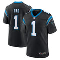 Carolina Panthers Number 1 Dad Black Game Football Jersey