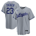 Los Angeles Dodgers Kyle Tucker Gray Road Replica Baseball Jersey