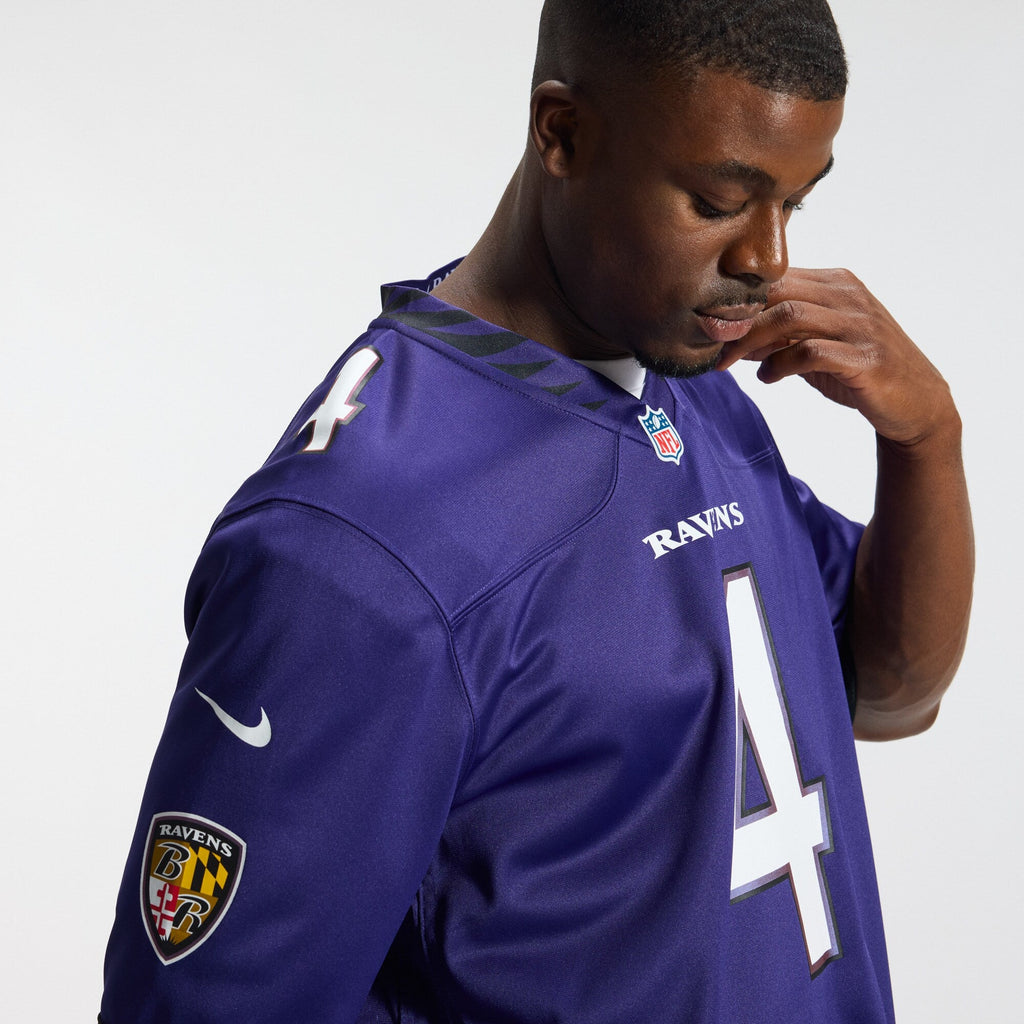 Baltimore Ravens Zay Flowers Purple Team Game Football Jersey