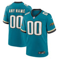 Jacksonville Jaguars Teal Prowler Throwback Custom Game Football Jersey