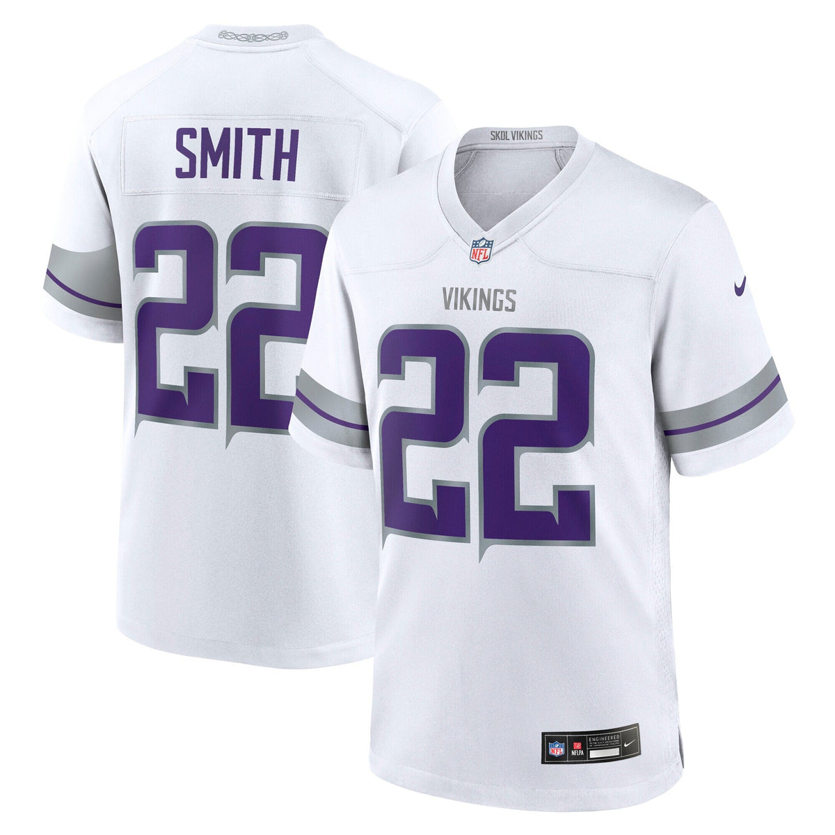 Minnesota Vikings Harrison Smith White Alternate Game Football Jersey