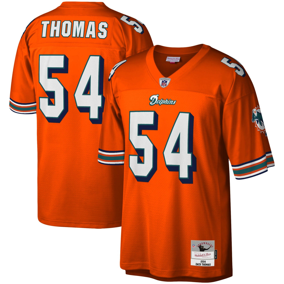 Miami Dolphins Zach Thomas Orange Legacy Replica Football Jersey