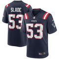 New England Patriots Chris Slade Navy Game Retired Player Football Jersey