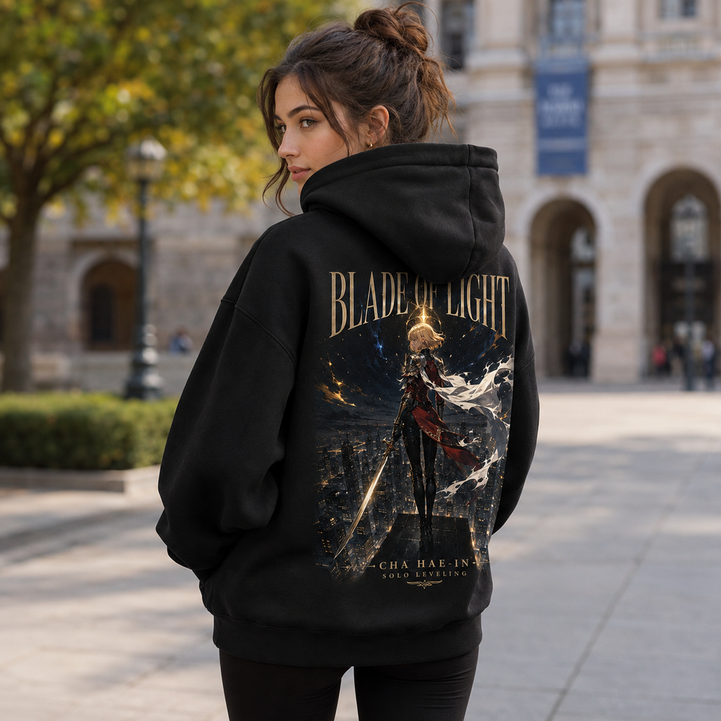 Cha Hae-In Solo Leveling Anime Hoodie - Blade Of Light City