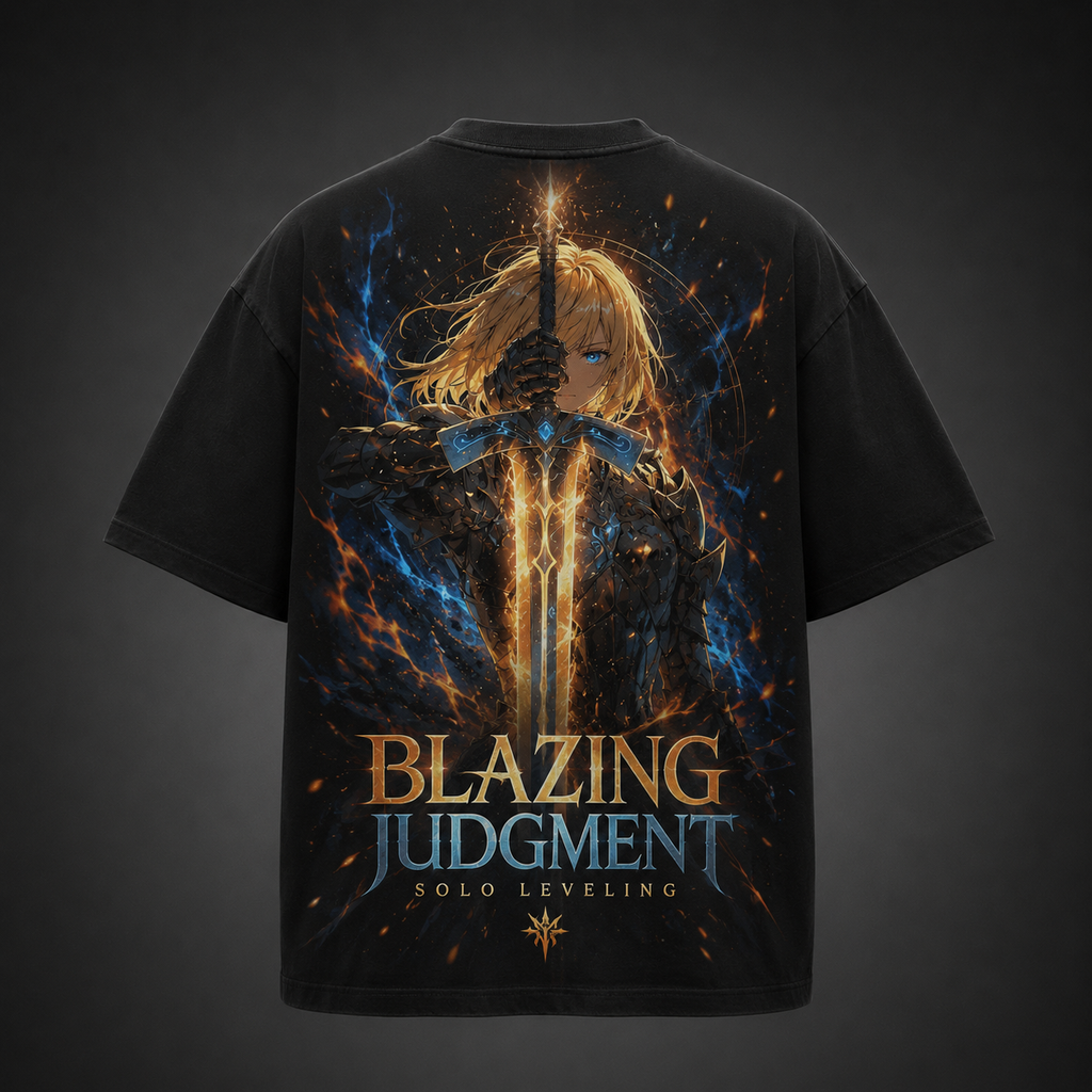 Cha Hae-In Solo Leveling Anime Graphic Tee - Blazing Judgment