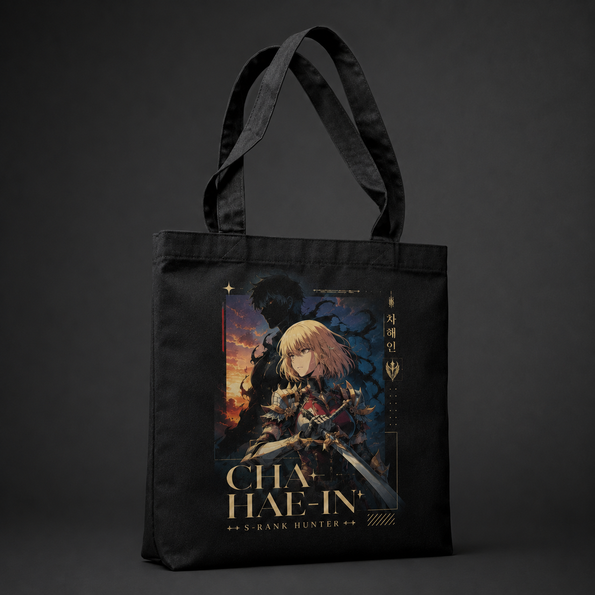 Cha Hae-In Solo Leveling Anime Canvas Tote Bag - Cha Hae-In S-Rank Hunter