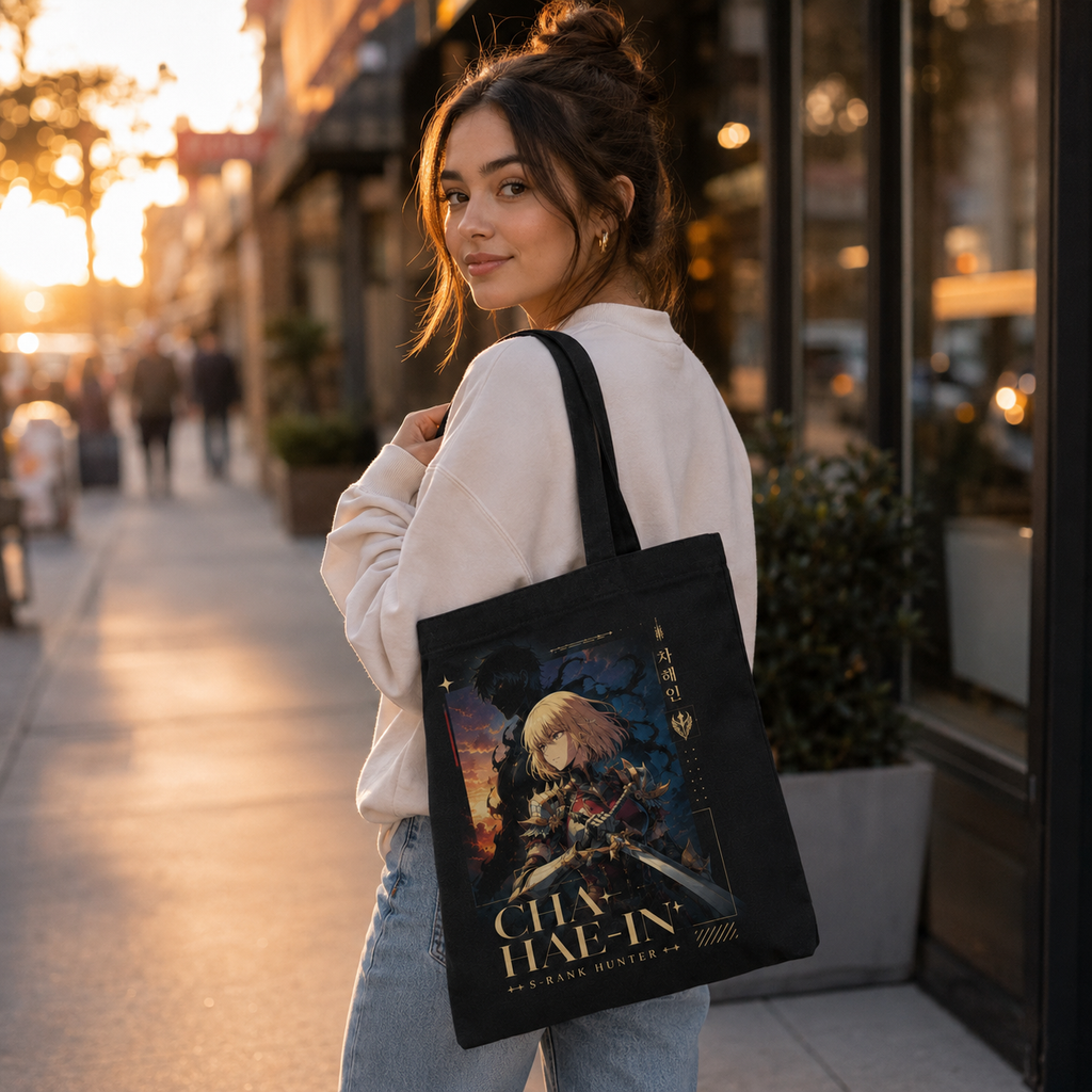 Cha Hae-In Solo Leveling Anime Canvas Tote Bag - Cha Hae-In S-Rank Hunter