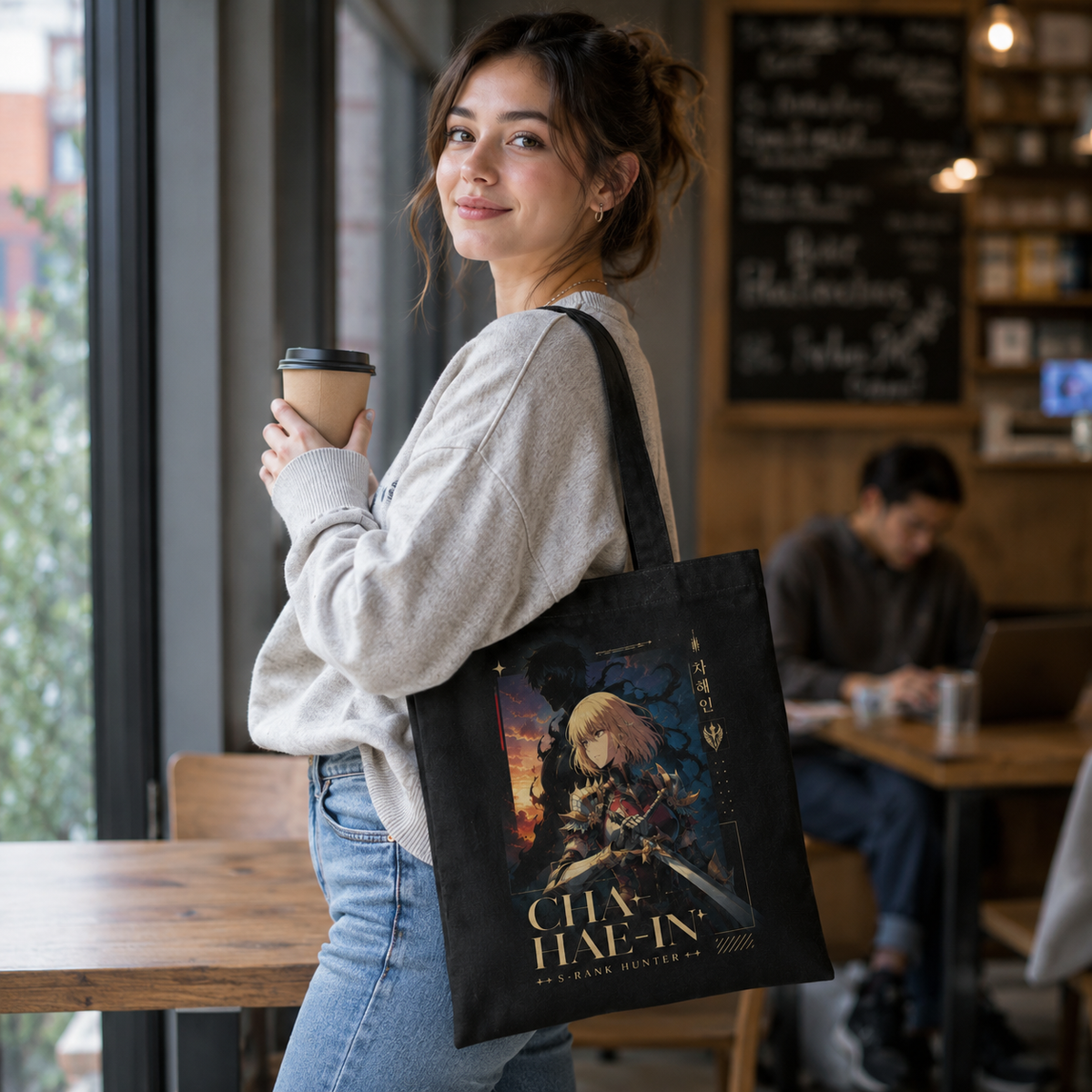 Cha Hae-In Solo Leveling Anime Canvas Tote Bag - Cha Hae-In S-Rank Hunter