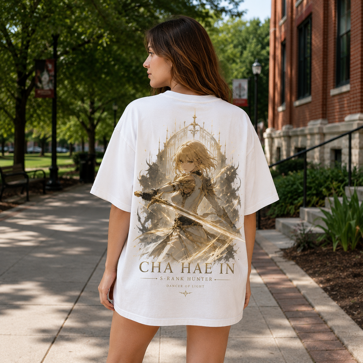 Cha Hae-In Solo Leveling Anime Graphic Tee - Dancer Of Light