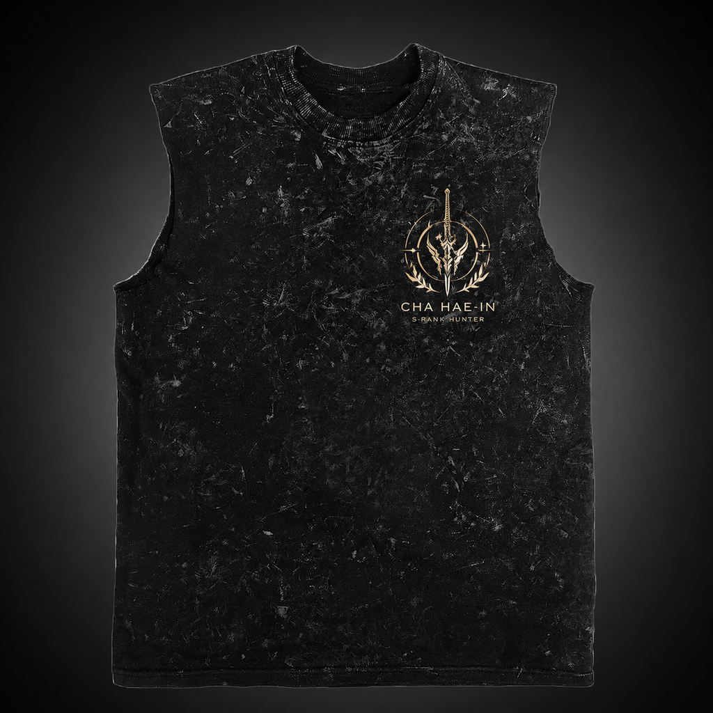 Cha Hae-In Solo Leveling Anime Tank Top - Dancing Blade Acid Wash Vest