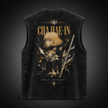 Cha Hae-In Solo Leveling Anime Tank Top - Golden Blade Acid Wash Vest