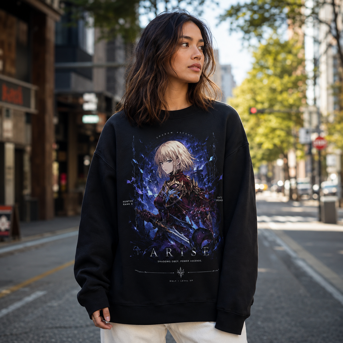 Cha Hae-In Solo Leveling Anime Sweatshirt - Shadow Ascent