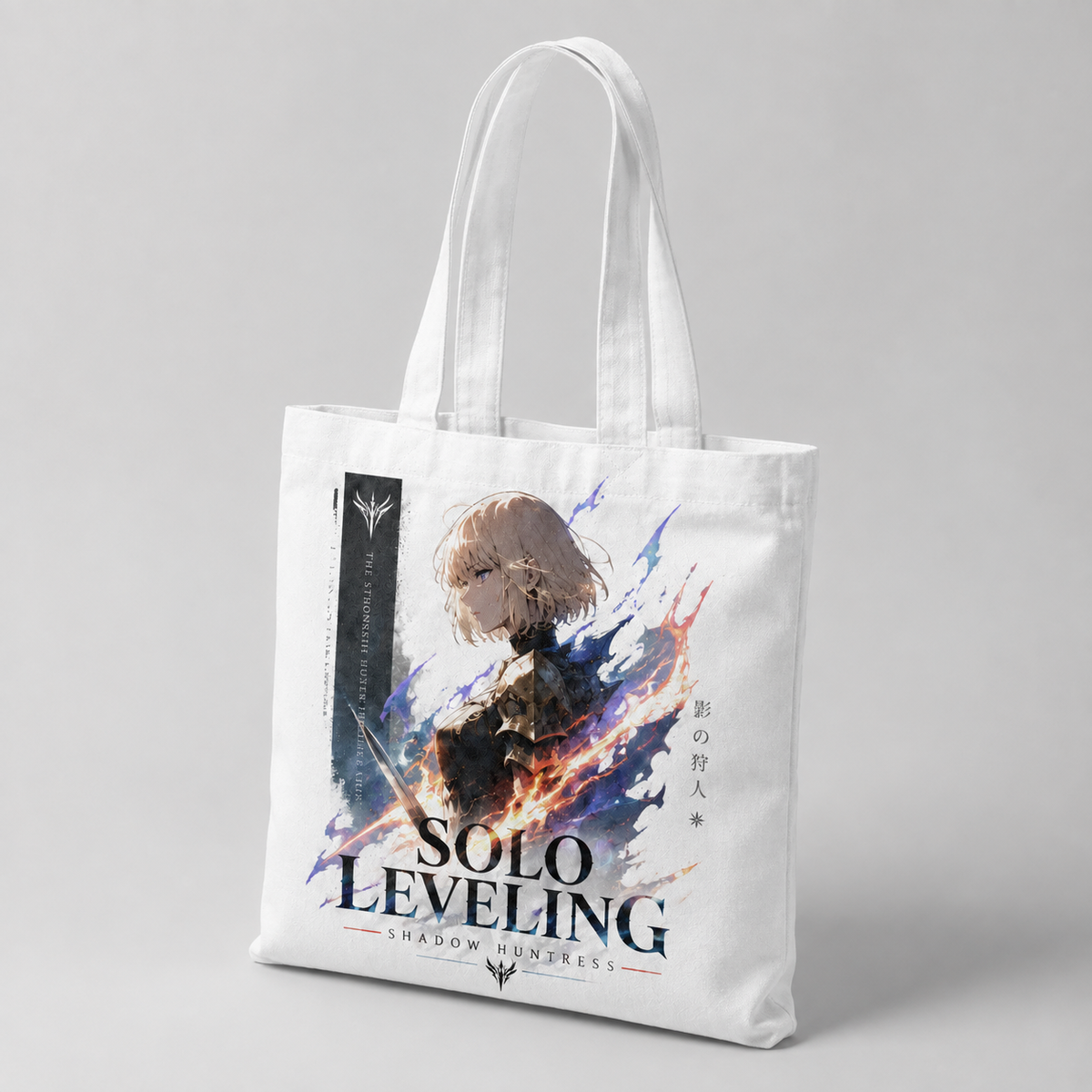Cha Hae-In Solo Leveling Anime Canvas Tote Bag - Shadow Huntress