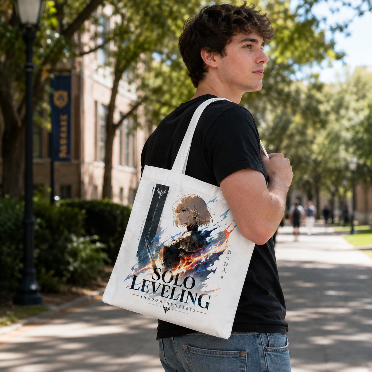 Cha Hae-In Solo Leveling Anime Canvas Tote Bag - Shadow Huntress