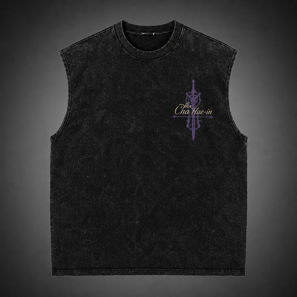 Cha Hae-In Solo Leveling Anime Tank Top - The Dancer Acid Wash Vest