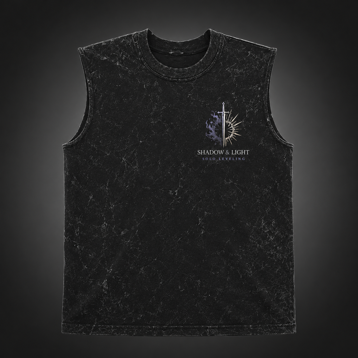 Cha Hae-In & Sung Jin-Woo Solo Leveling Anime Tank Top - Arise Together Acid Wash Vest