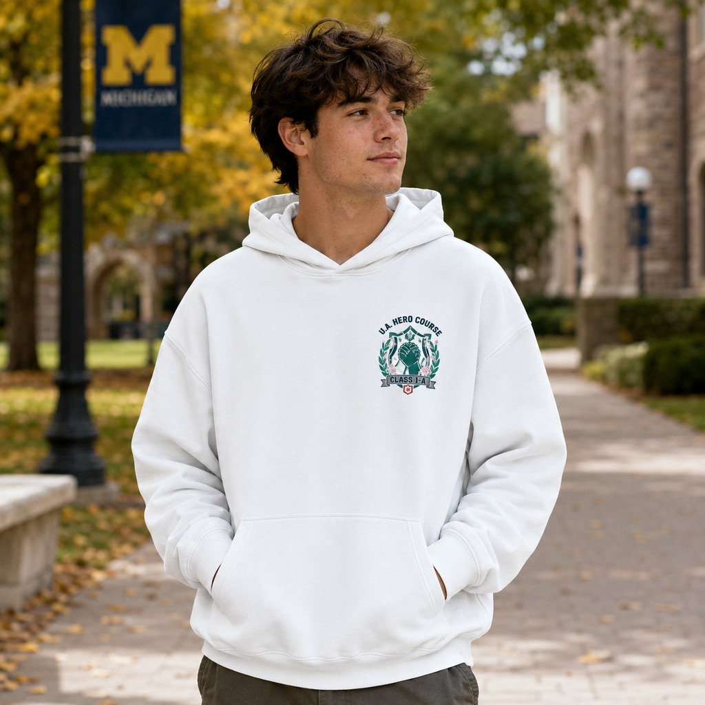 Class 1-A (Izuku Midoriya, Katsuki Bakugo, Ochaco Uraraka, Tenya Iida, Tsuyu Asui, Mina Ashido) My Hero Academia Anime Hoodie - Class Assemble