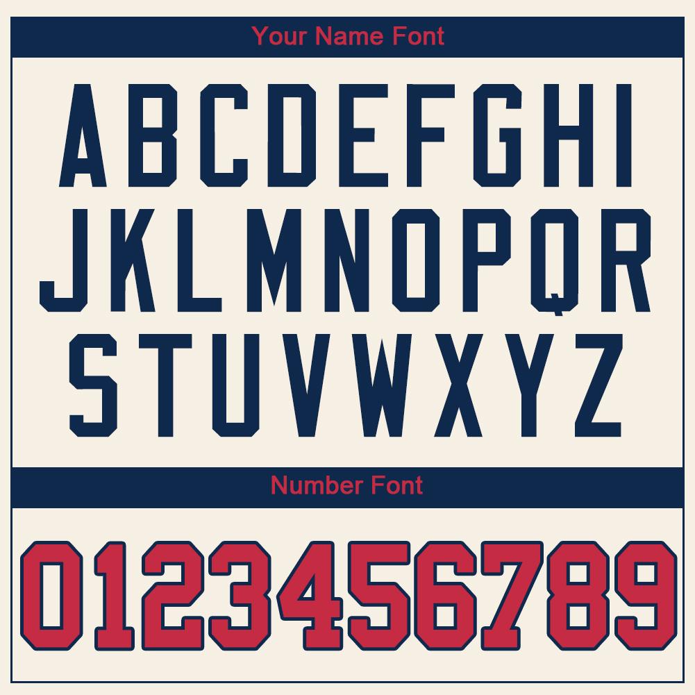 Custom Baseball Jersey - Cream Red-Navy - Style Cream0005