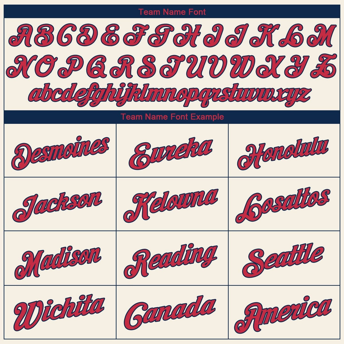 Custom Baseball Jersey - Cream Red-Navy - Style Cream0005