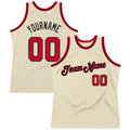 Custom Basketball Jersey - Cream Red-Black Throwback - Style Cream0089