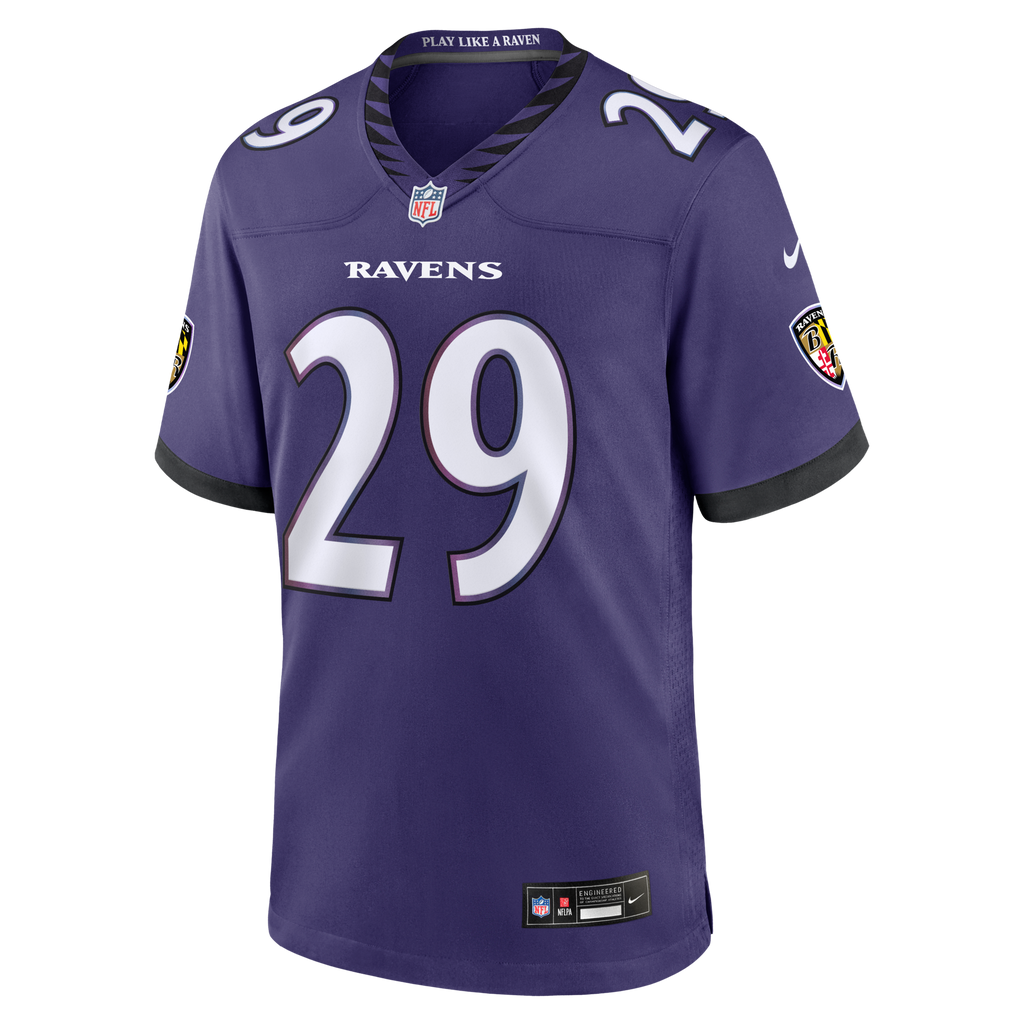 Baltimore Ravens Chandler Rivers Purple Team Game Football Jersey