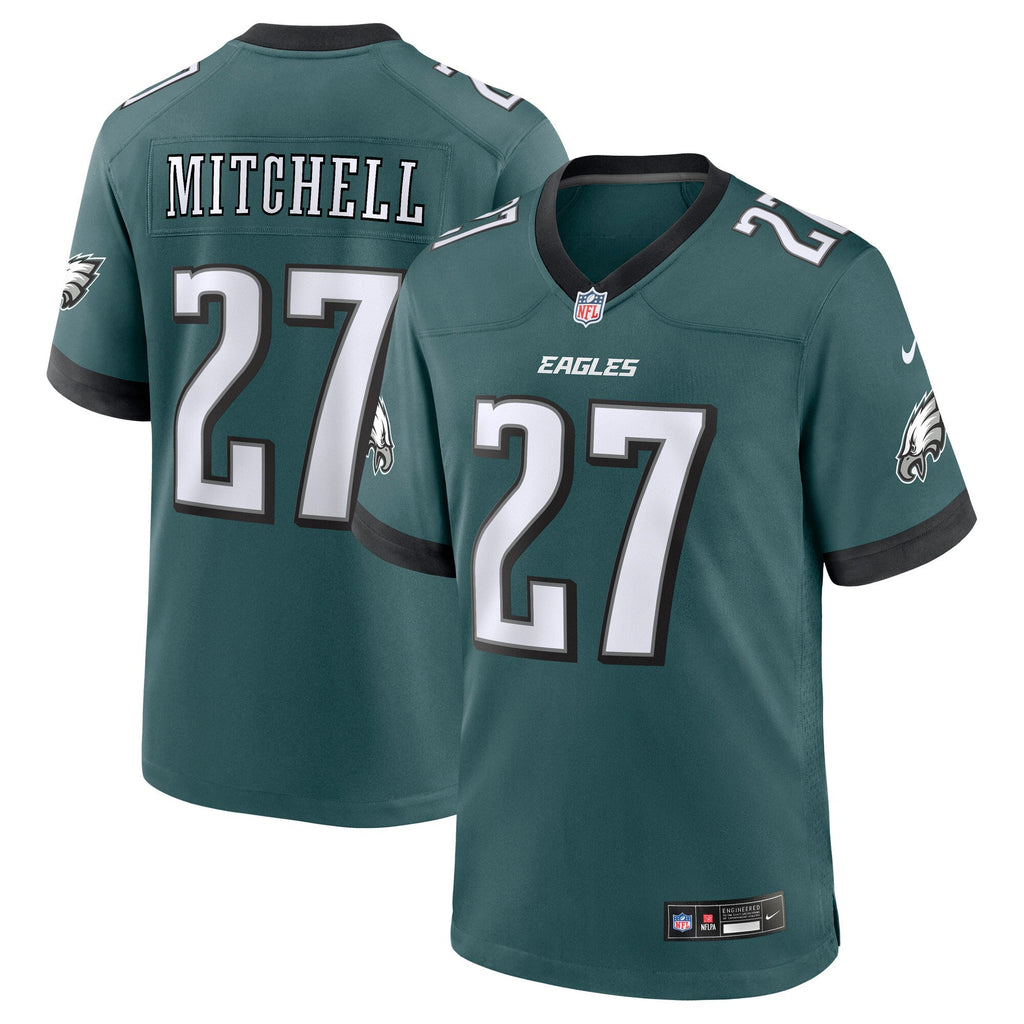 Philadelphia Eagles Quinyon Mitchell Midnight Green Player Game Football Jersey