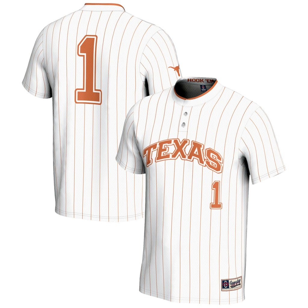 #1 Texas Longhorns Lightweight Softball Jersey - White