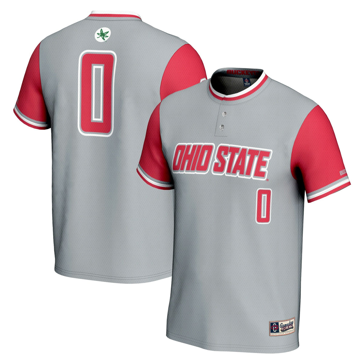 #0 Ohio State Buckeyes Lightweight Softball Jersey - Gray