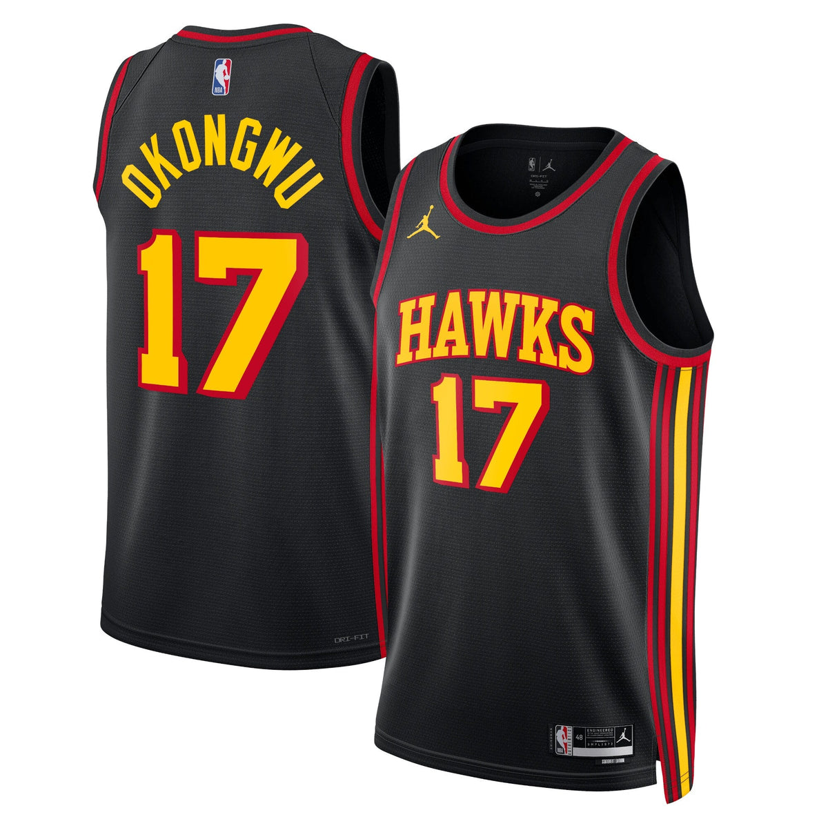 Atlanta Hawks Statement Edition Swingman Jersey - Black - Onyeka Okongwu
