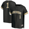 #1 Black Wake Forest Demon Deacons Lightweight Collegiate Baseball Fashion Jersey