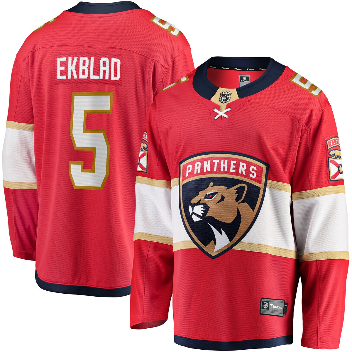 Florida Panthers Aaron Ekblad Red Home Team Breakaway Player Hockey Jersey