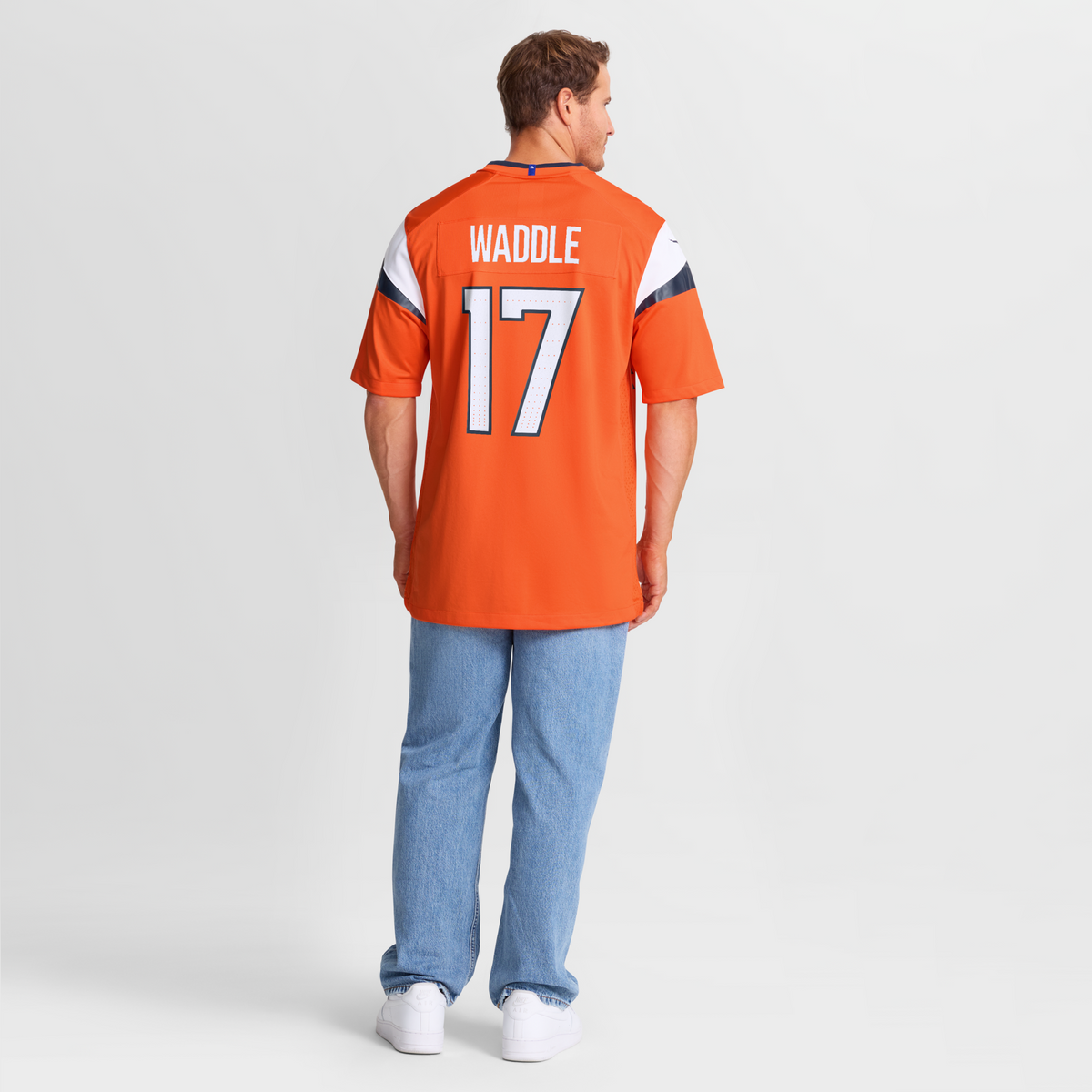 Denver Broncos Jaylen Waddle Orange Game Football Jersey