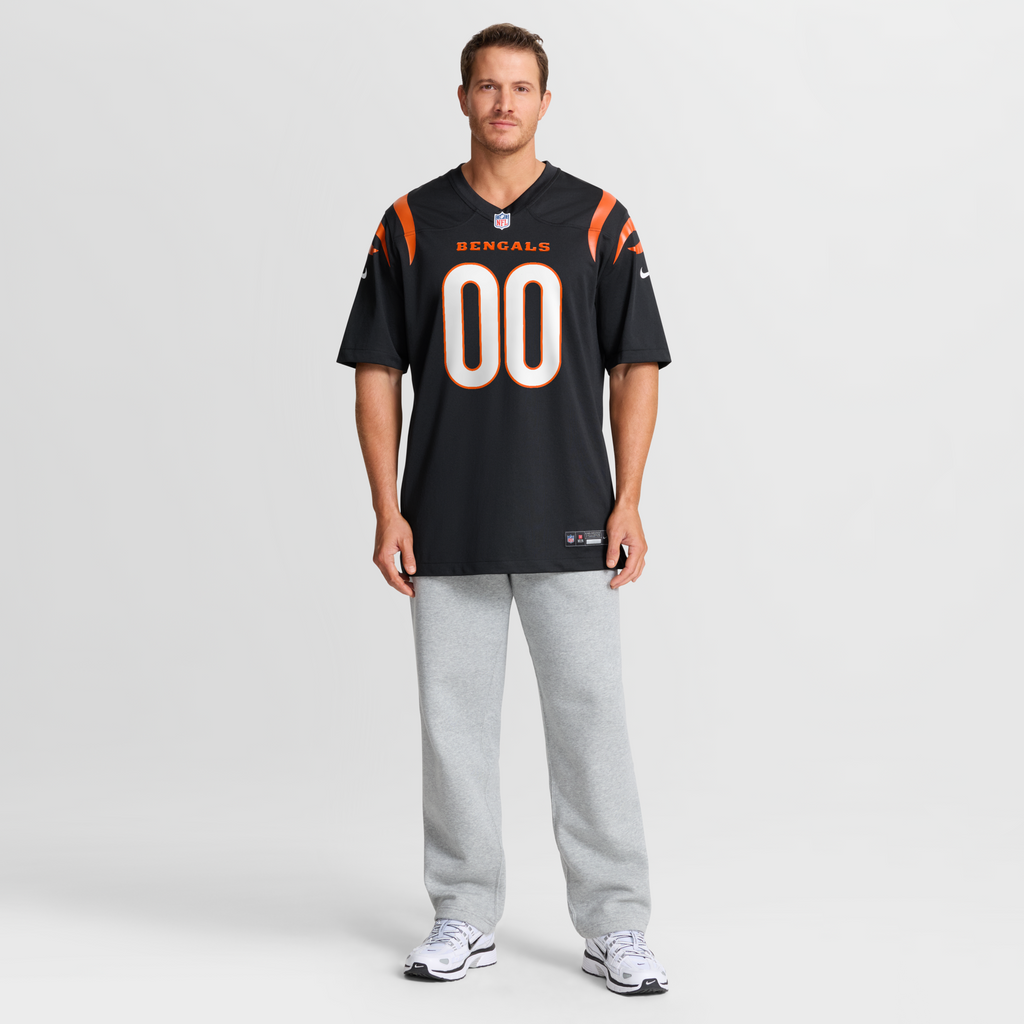 Cincinnati Bengals Black Game Custom Football Jersey