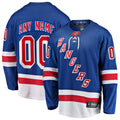 New York Rangers Blue Home Breakaway Custom Hockey Jersey