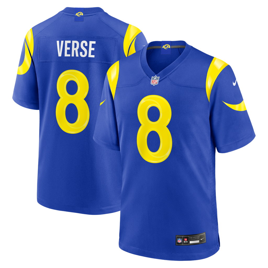 Los Angeles Rams Jared Verse Royal Team Game Player Football Jersey