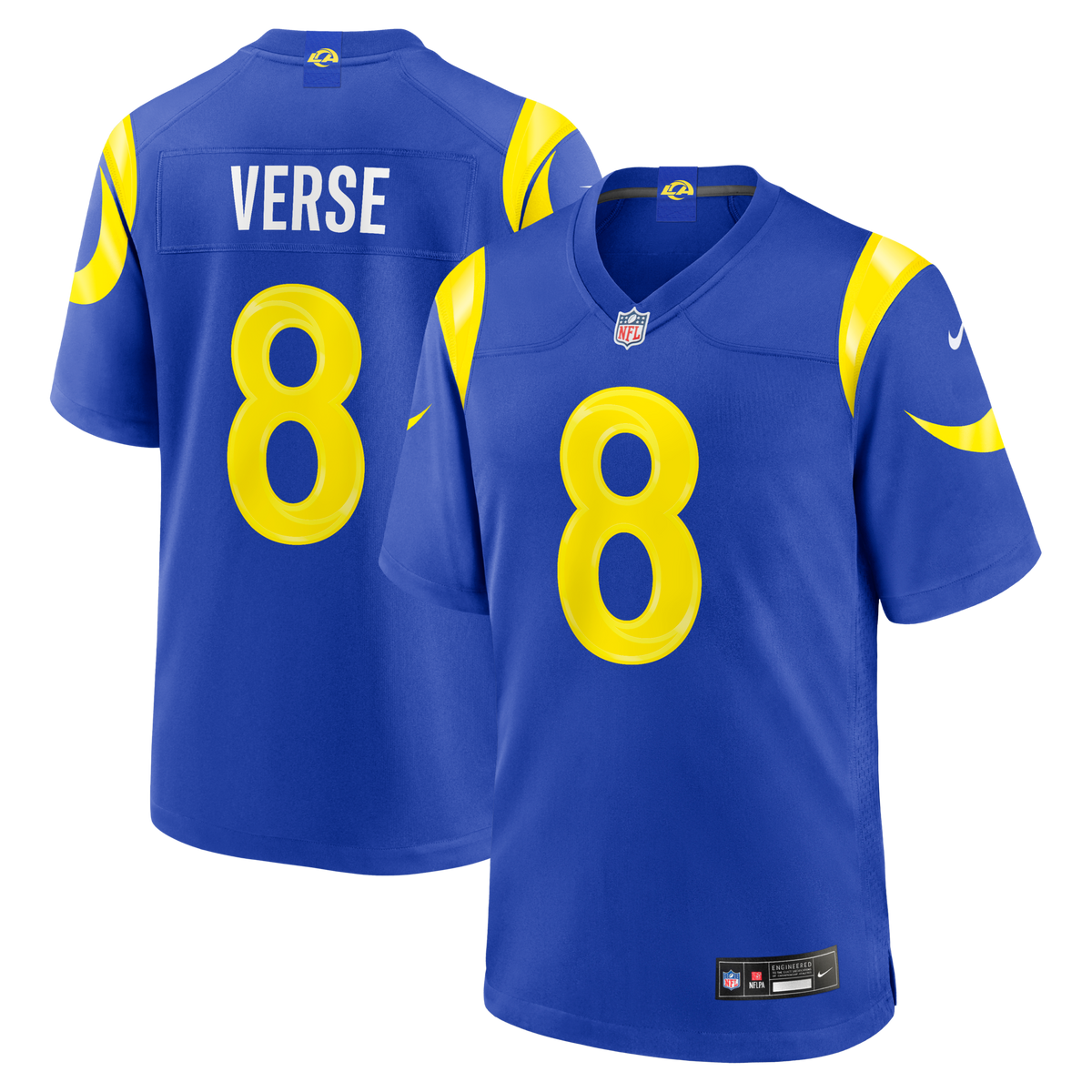 Los Angeles Rams Jared Verse Royal Team Game Player Football Jersey