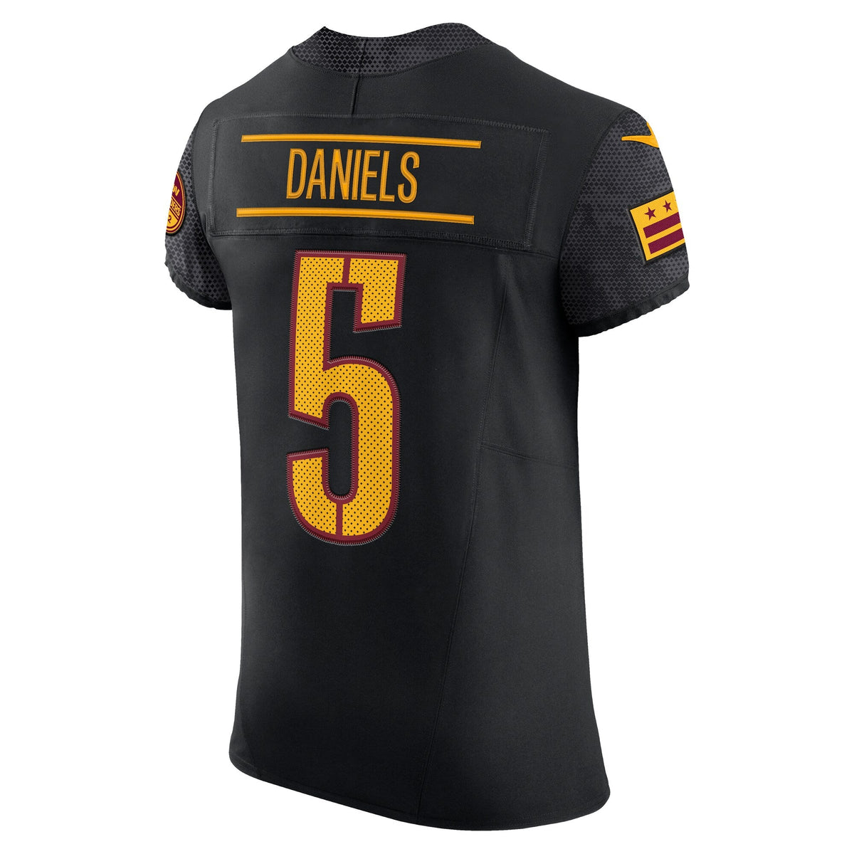 Washington Commanders Jayden Daniels Black Alternate Vapor F.U.S.E. Elite Football Jersey