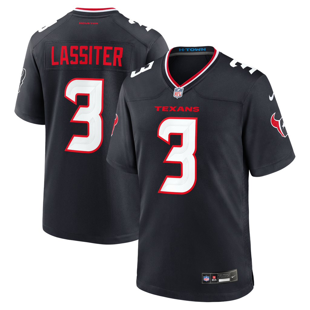 Houston Texans Kamari Lassiter Navy Team Game Football Jersey