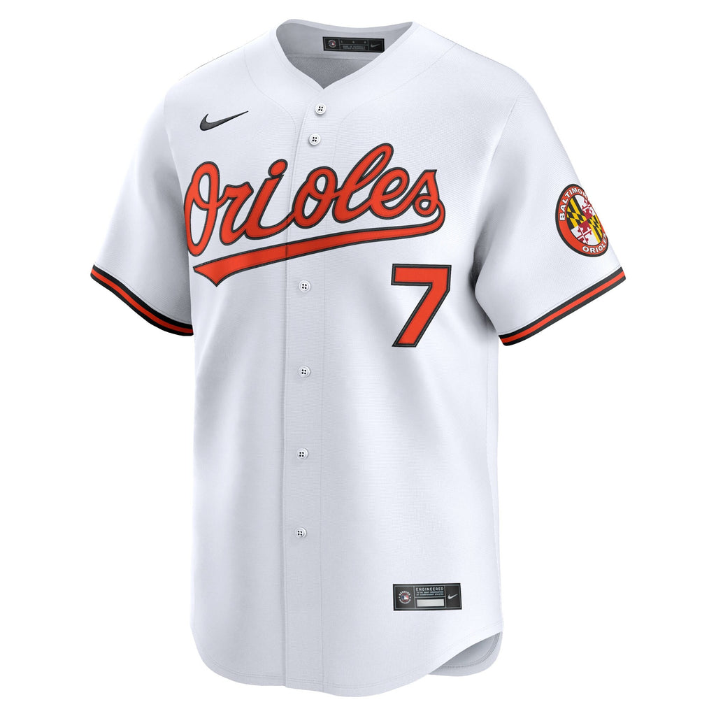 Baltimore Orioles Jackson Holliday White Home Limited Baseball Jersey
