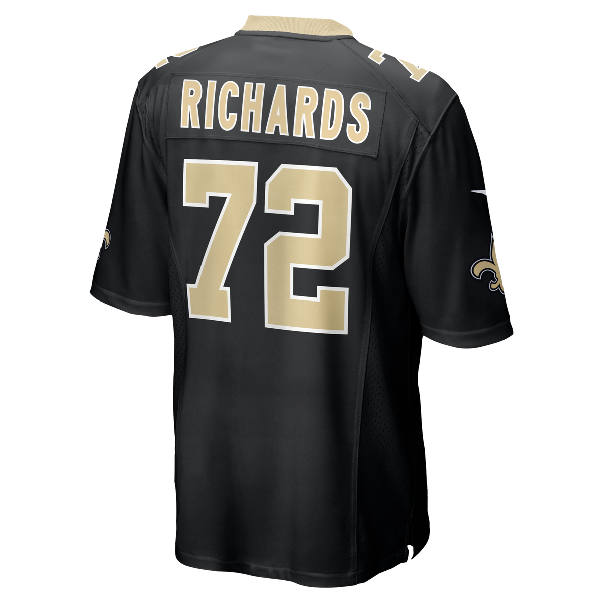 New Orleans Saints Asim Richards Black Team Game Football Jersey