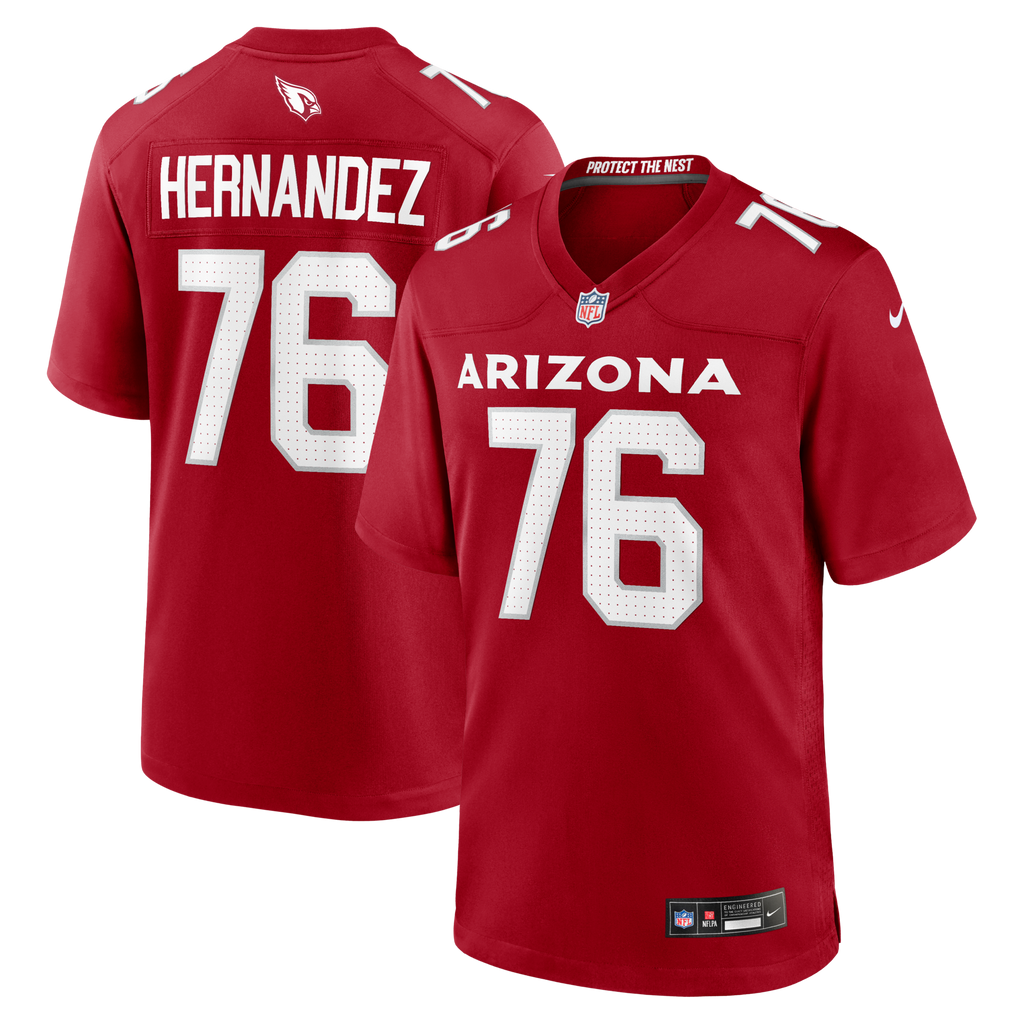 Arizona Cardinals Will Hernandez Cardinal Team Game Football Jersey