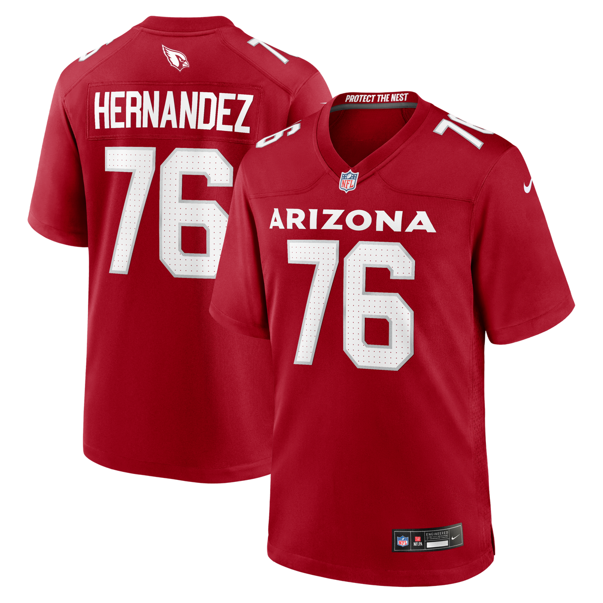 Arizona Cardinals Will Hernandez Cardinal Team Game Football Jersey