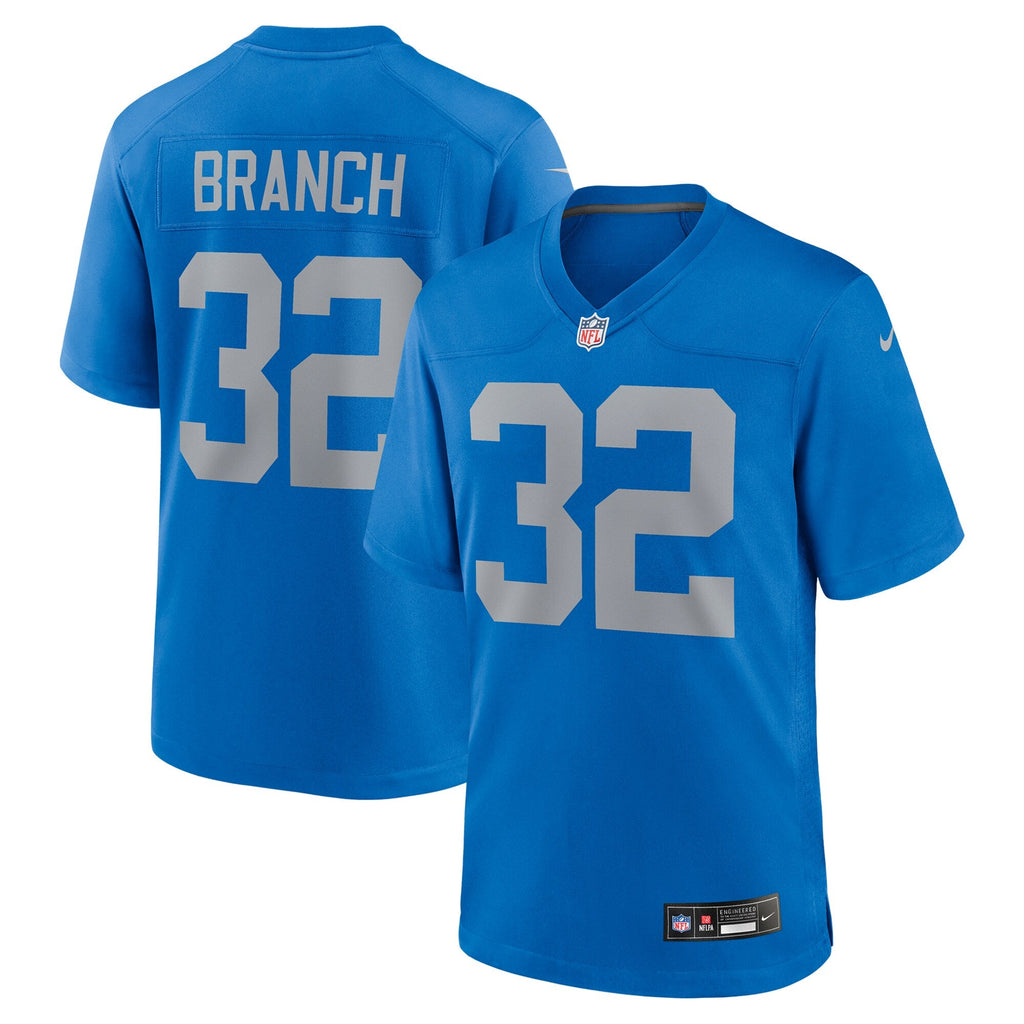 Detroit Lions Brian Branch Blue Alternate Game Football Jersey